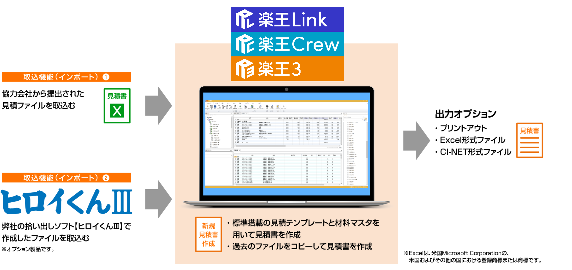 積算見積もり楽王3