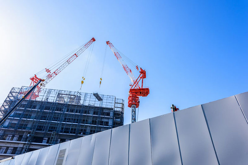 BCP対策が行われている建設現場